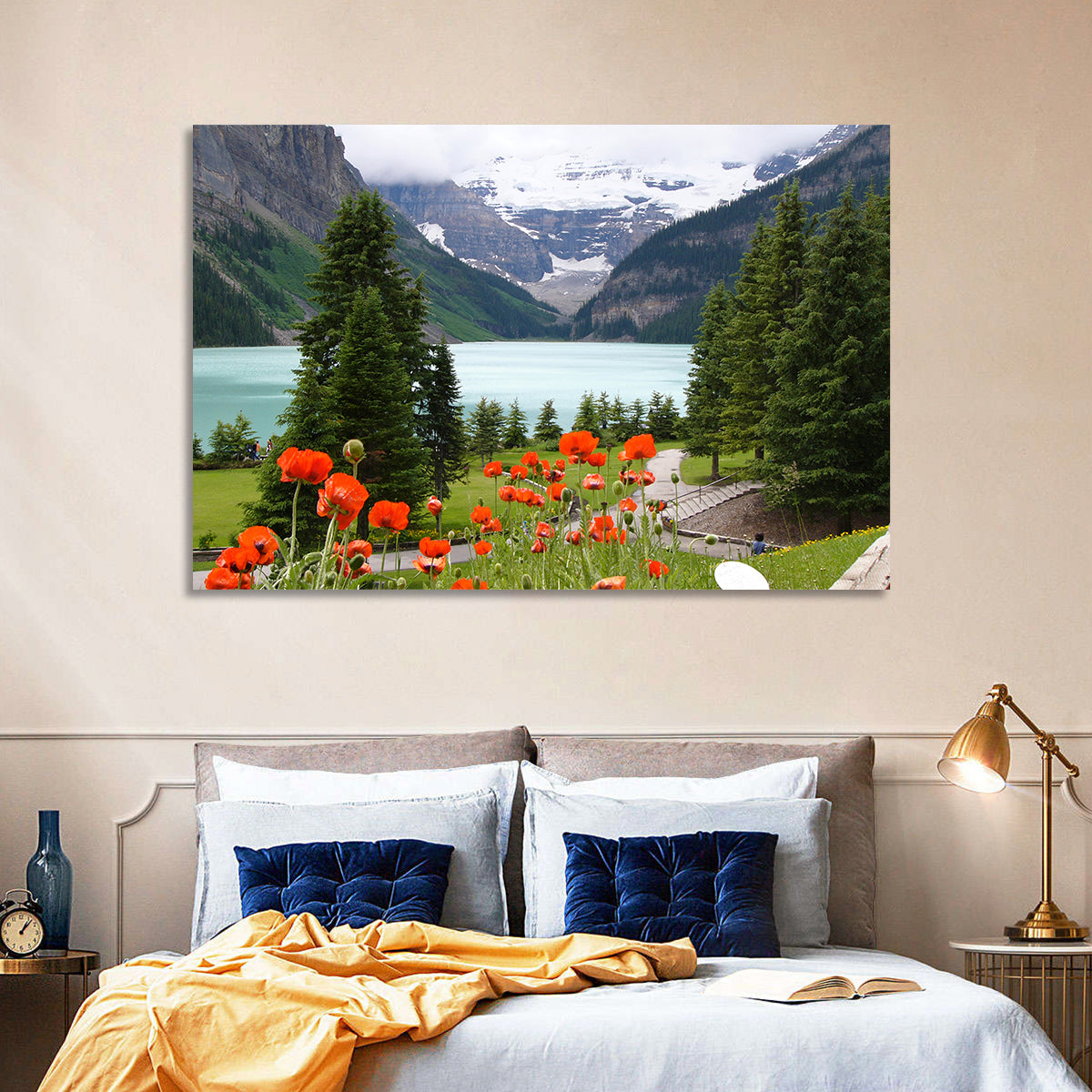 Lake Louise Poppies Wall Art