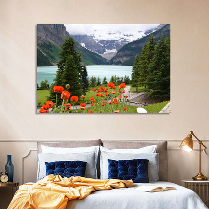 Lake Louise Poppies Wall Art
