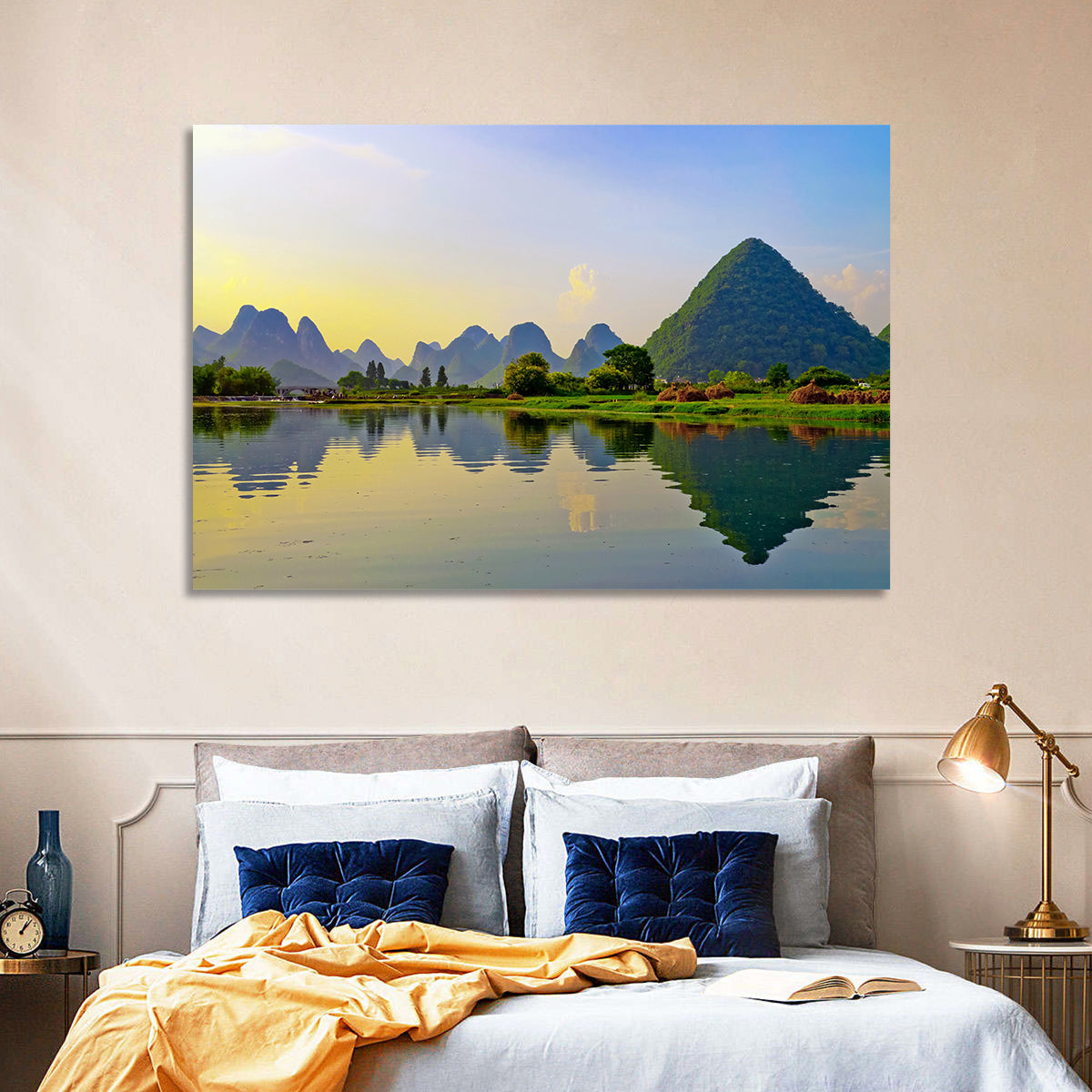Yangshuo Reflection on Li River Wall Art