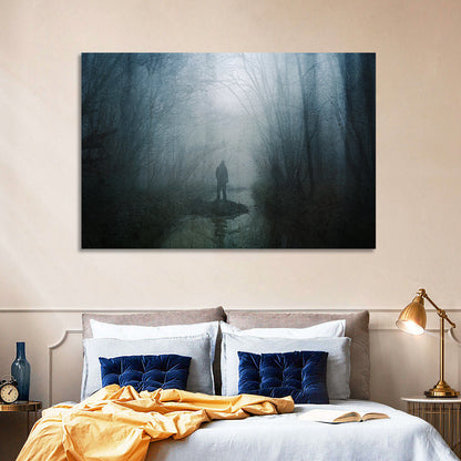 Foggy Forest Pathway Wall Art