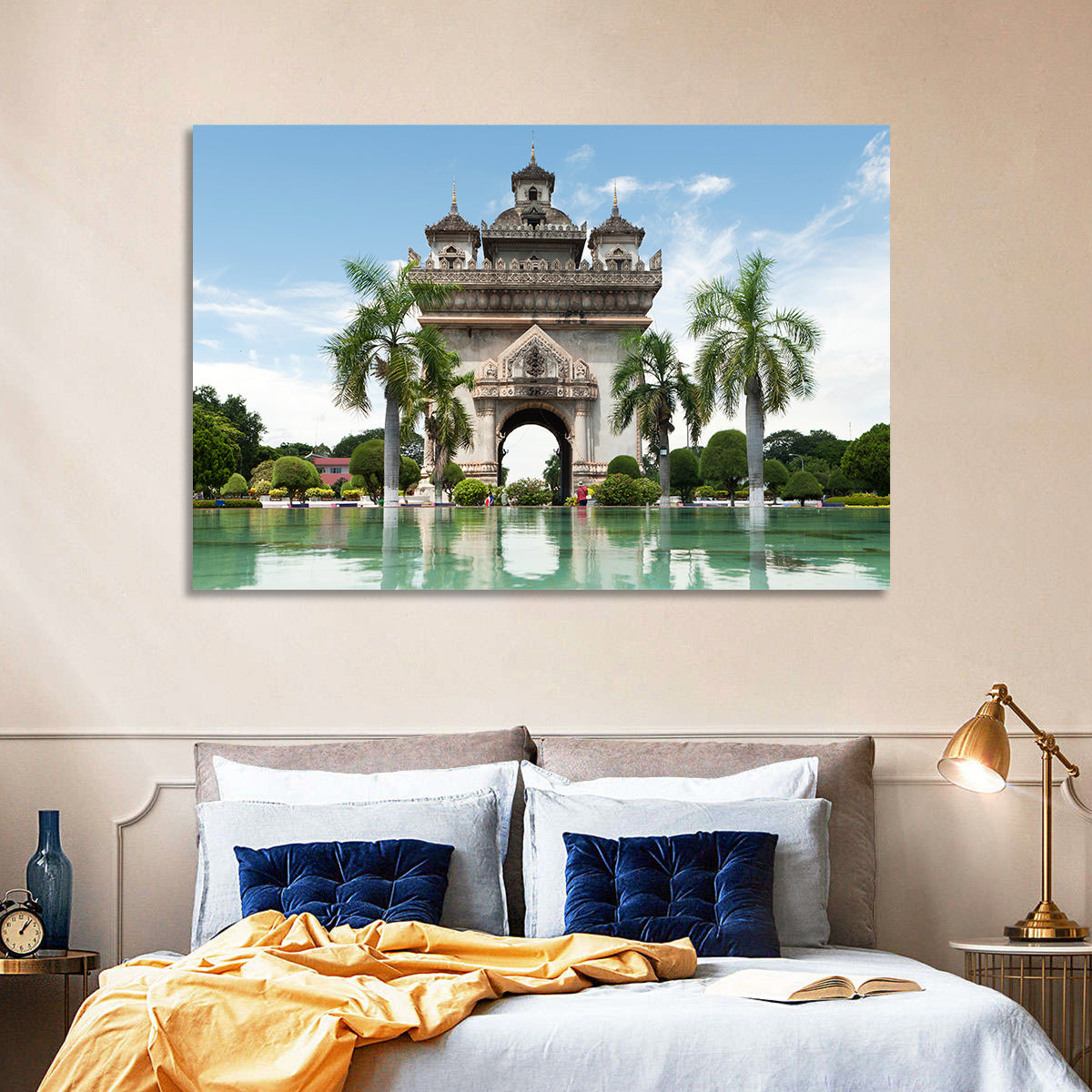 Patuxai Victory Gate Vientiane Wall Art in a room, landscape