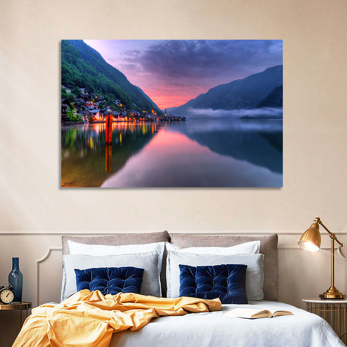 Hallstatt Mountain Village Wall Art