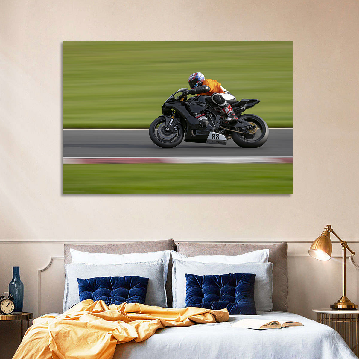 Motorcycle Racer No. 88 Wall Art