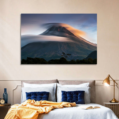 Mount Merapi at Dusk Wall Art