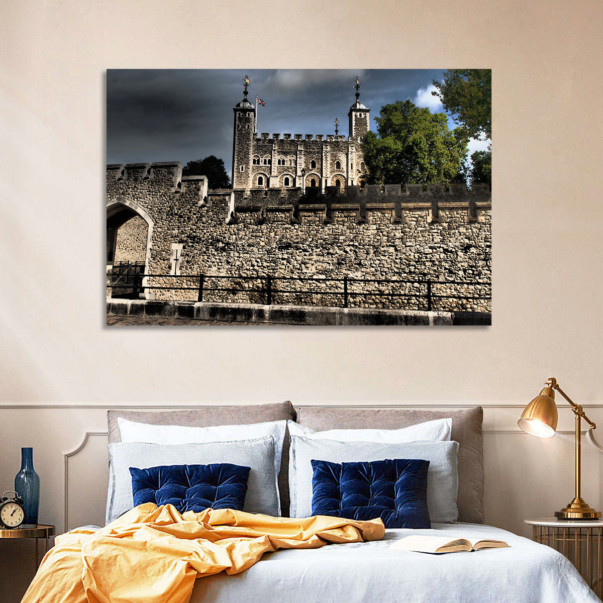 Tower of London Wall Art in a room, landscape