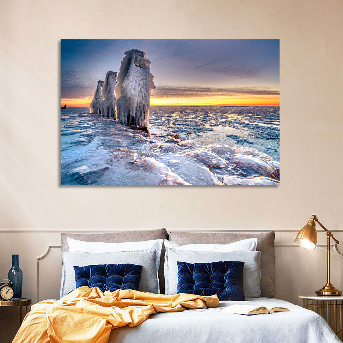 Netherlands Ice Sculpture Wall Art in a room, landscape