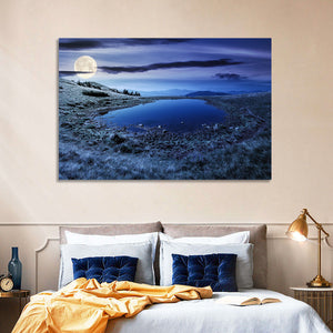 Mountain Lake at Night Wall Art