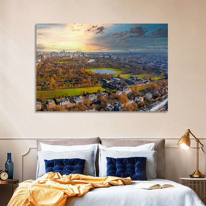 Cloudy Hyde Park Aerial Wall Art