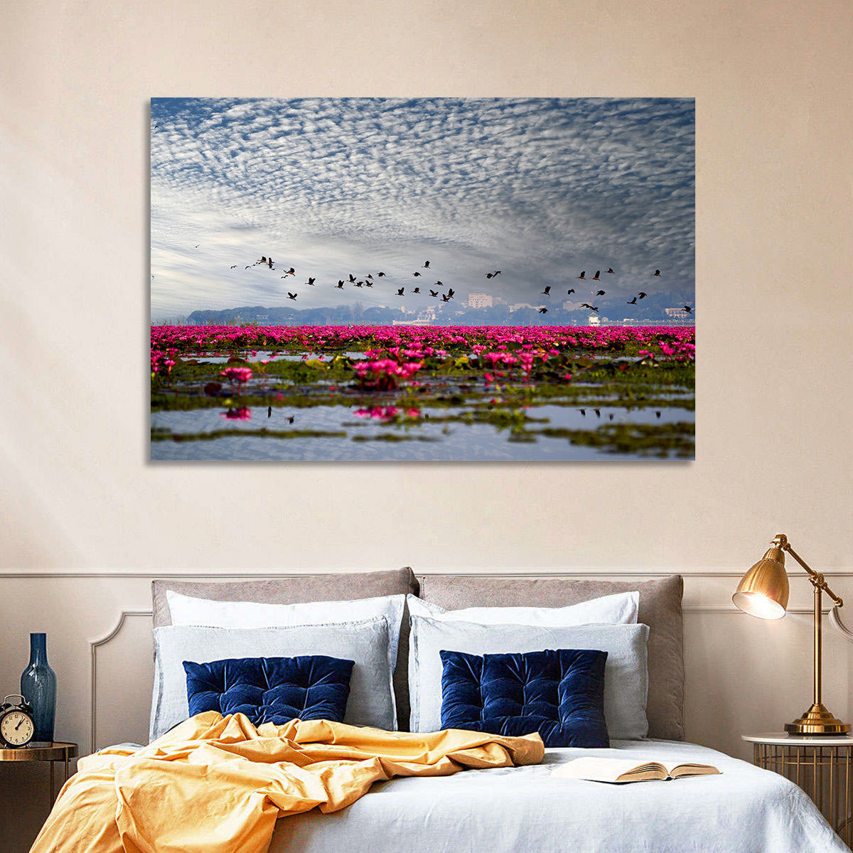 Red Lotus Lake Wall Art