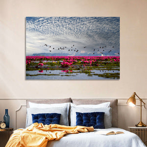 Red Lotus Lake Wall Art