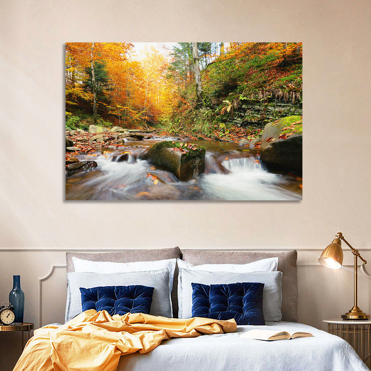 Forest Stream in Autumn Wall Art