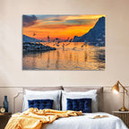 Lake Garda Sunset Birds Wall Art