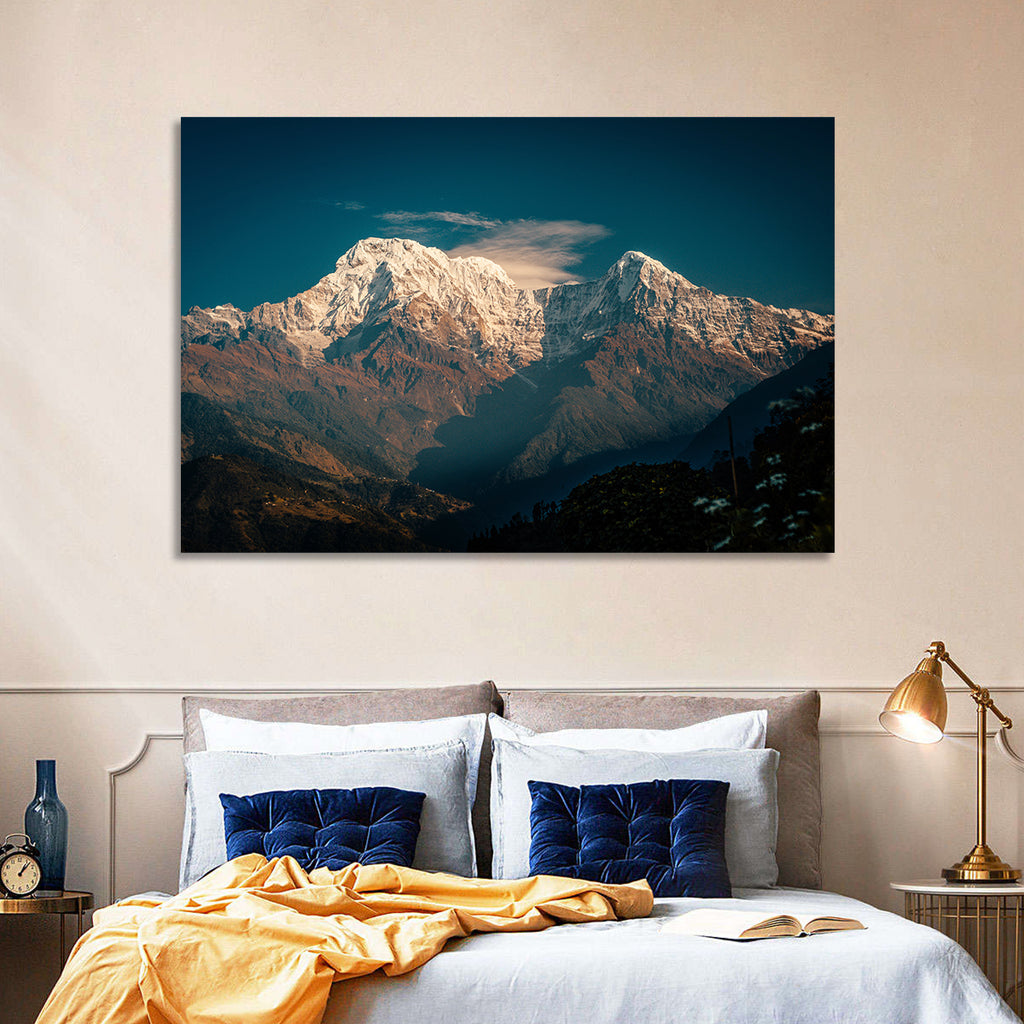 Annapurna South Summit with Wispy Clouds Wall Art