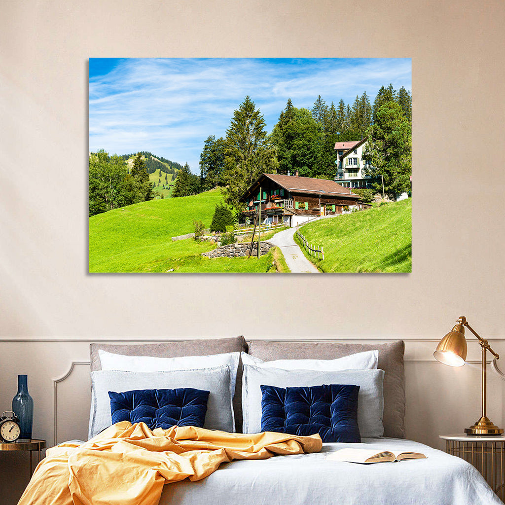 Wengen Alpine Chalet Path Wall Art