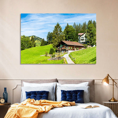 Wengen Alpine Chalet Path Wall Art