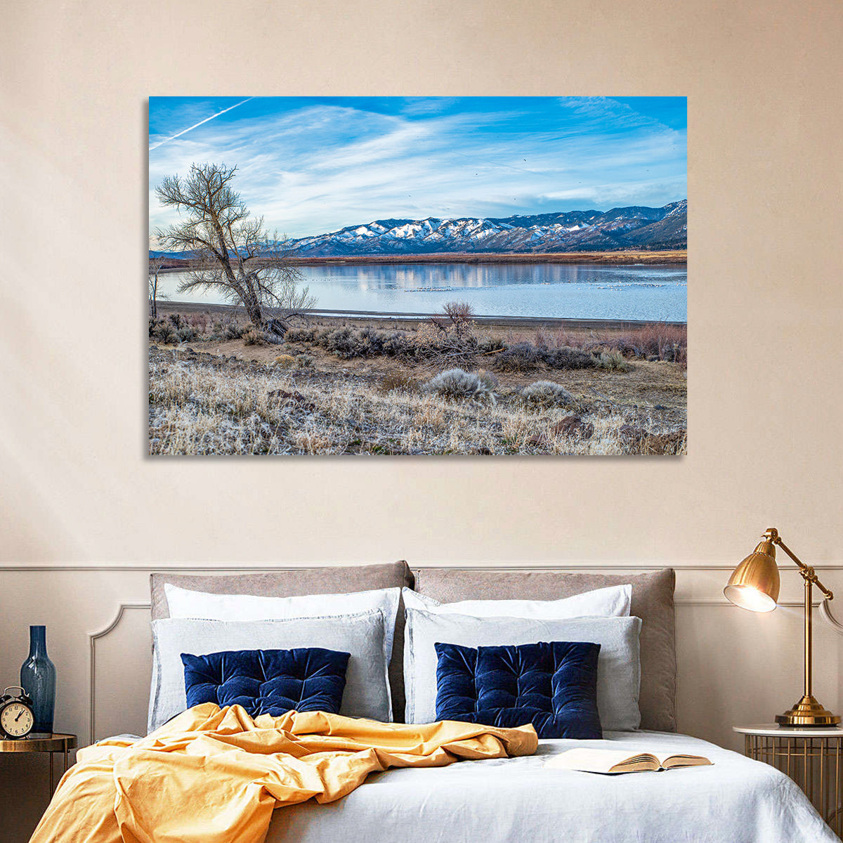Winter Washoe Lake Morning Wall Art
