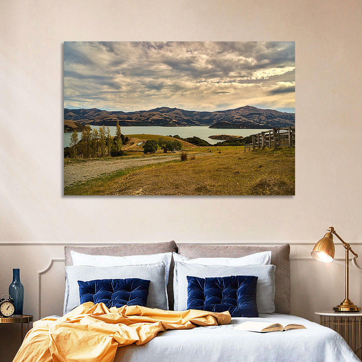 Akaroa Lake Gravel Path View Wall Art