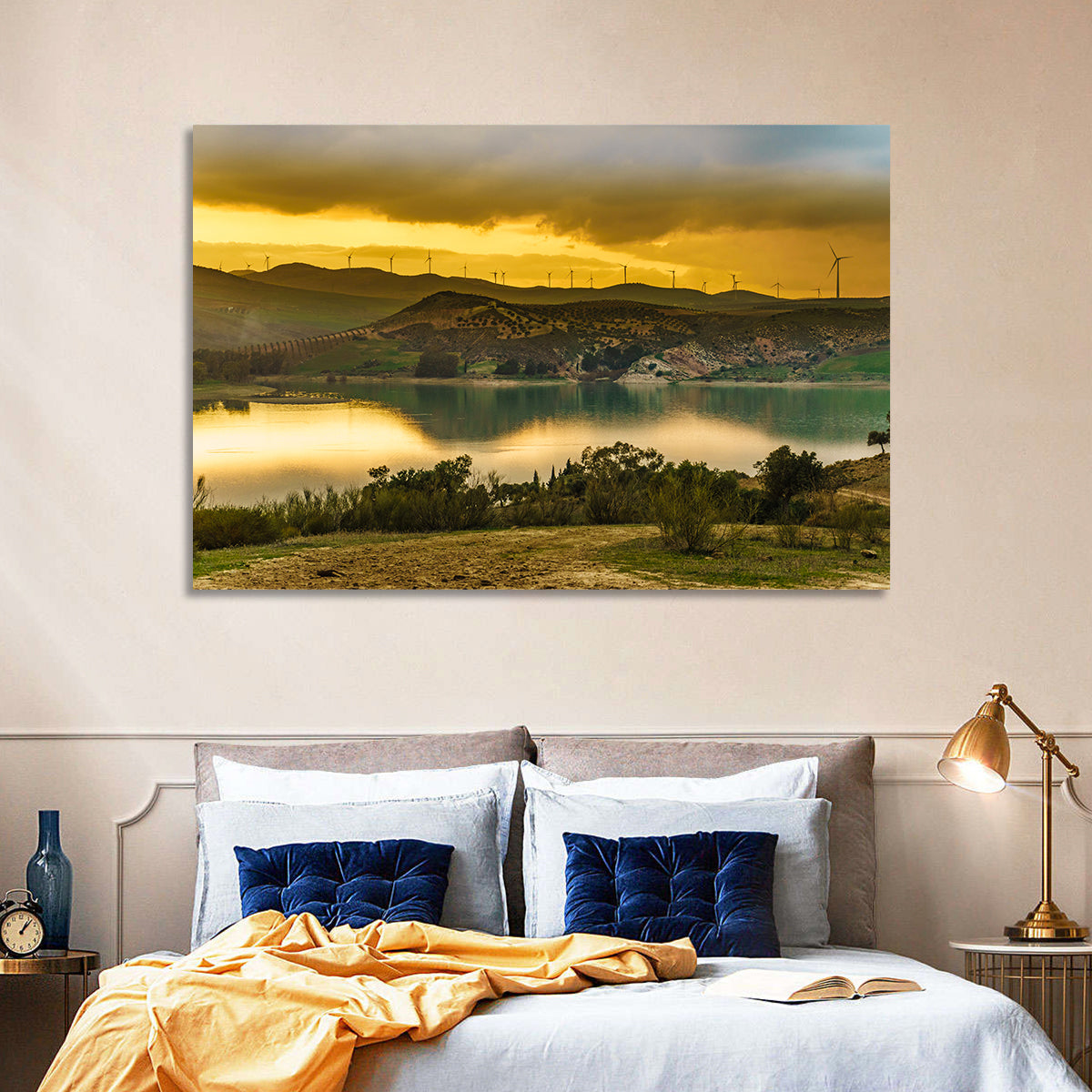 Andalucia Wind Farm at Golden Hour Wall Art