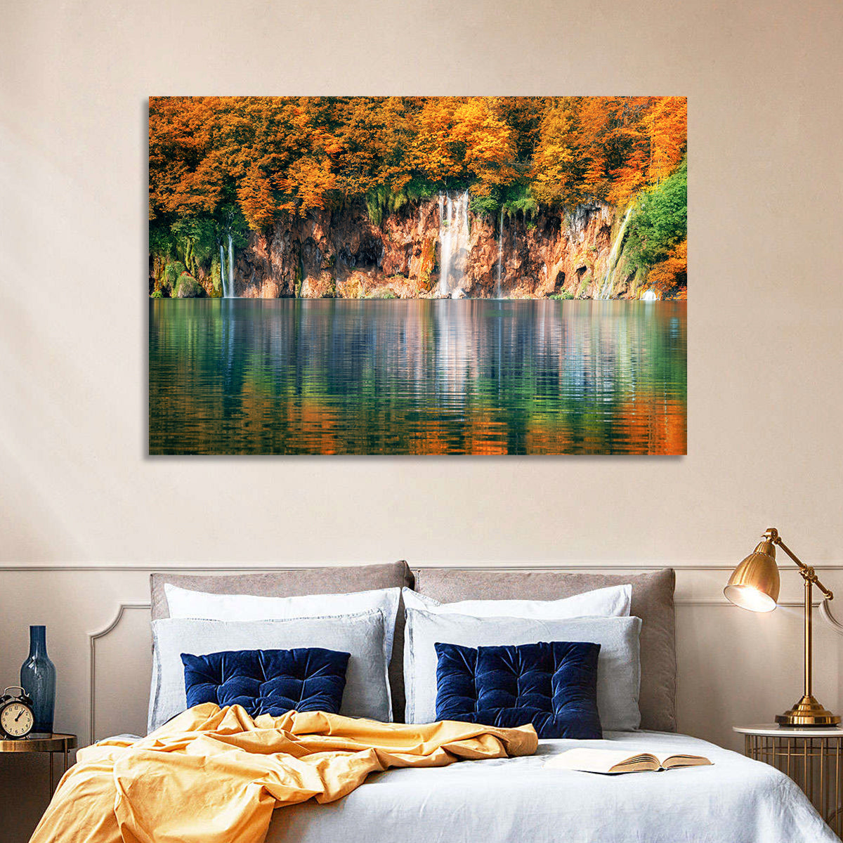 Autumn Reflections at Plitvice Lakes Wall Art