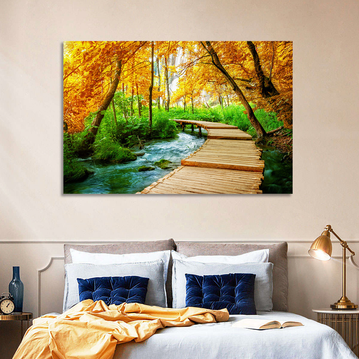Plitvice Autumn Boardwalk Wall Art
