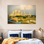 Sheikh Zayed Grand Mosque at Golden Dusk Wall Art