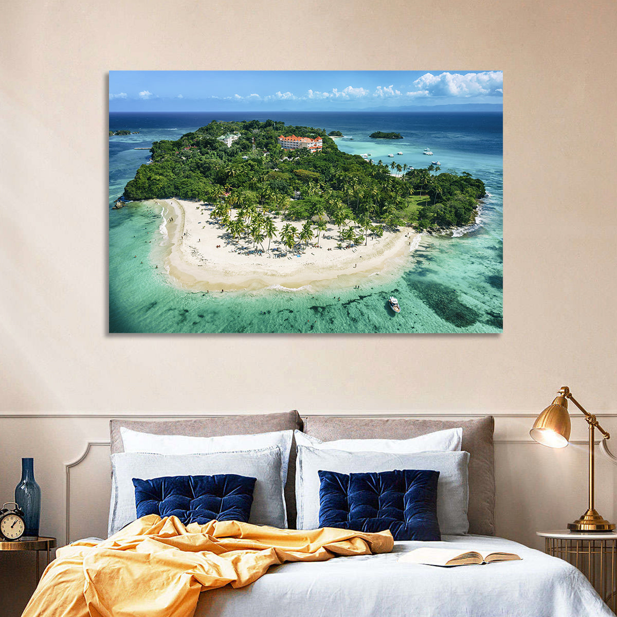 Cayo Levantado Aerial Beach Resort Wall Art