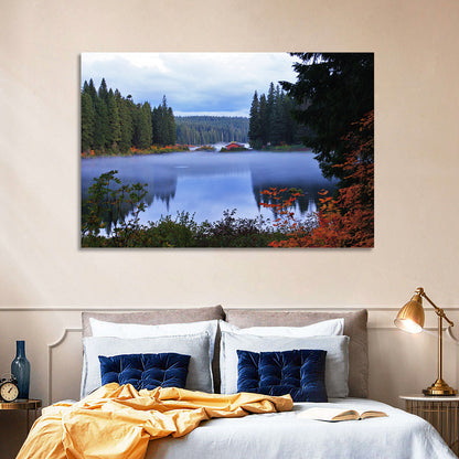 Lynn County Lake Cabin Reflection Wall Art