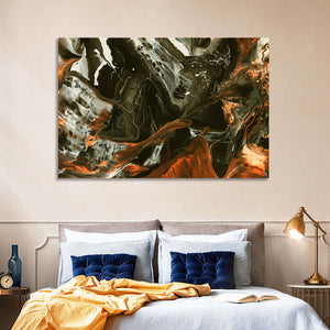 Volcanic Splash Abstract Wall Art