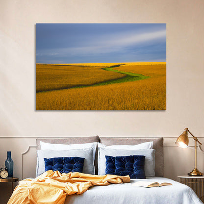 Golden Hour Soybean Field Wall Art