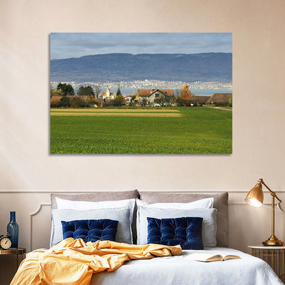 Lake Neuchatel Countryside View Wall Art