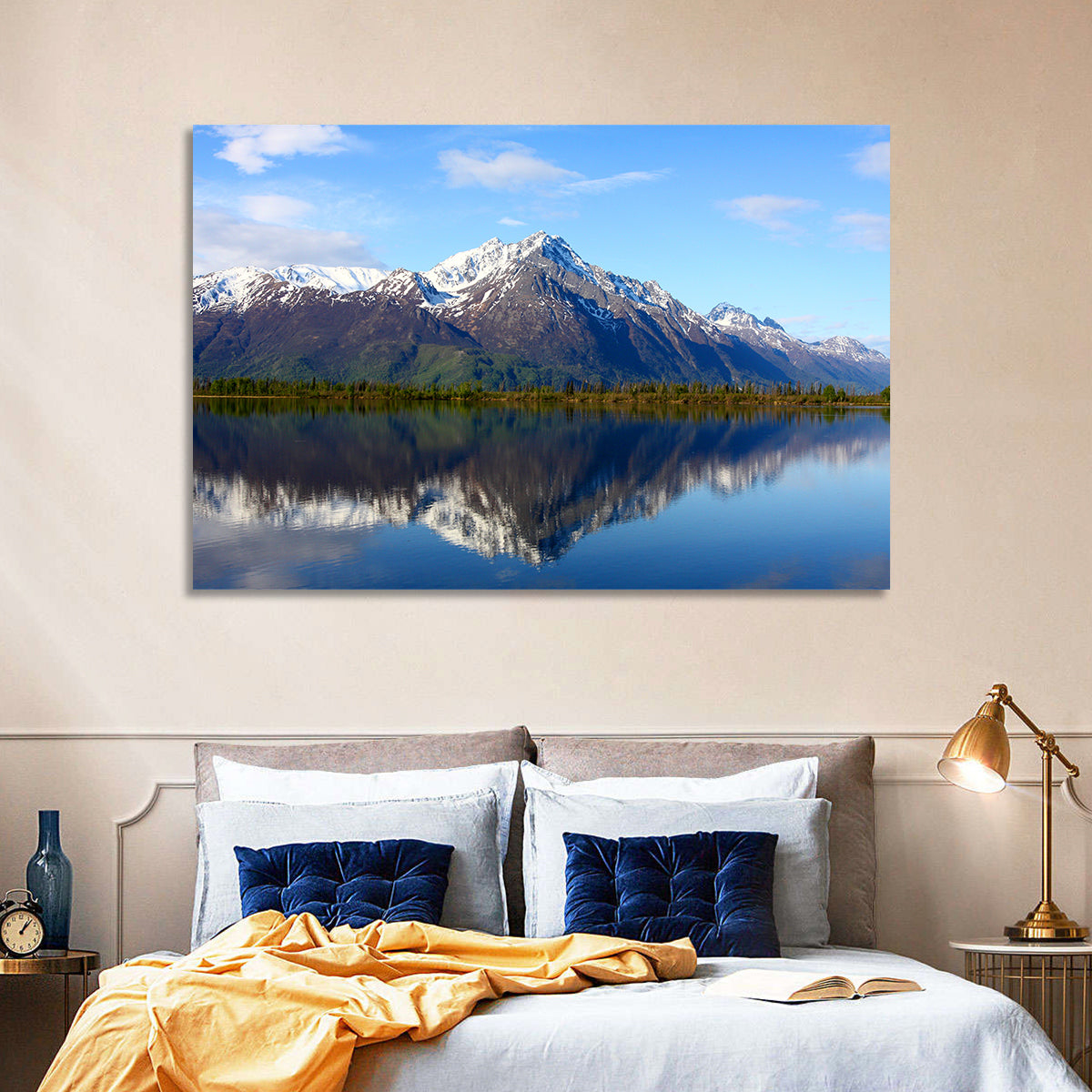 Pioneer Peak Reflected in Jim Lake Wall Art