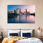 Brisbane River Skyline at Dusk Wall Art