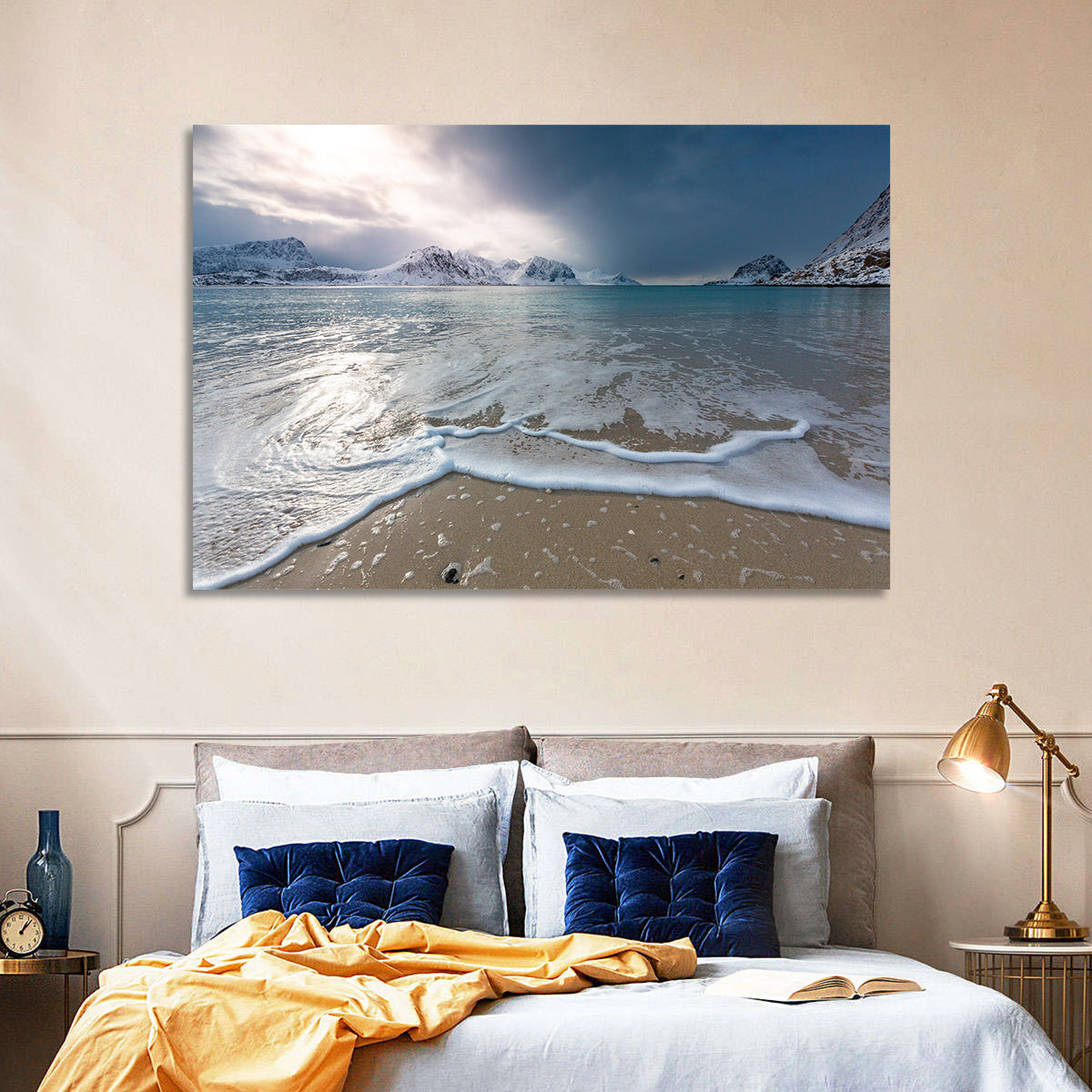 Haukland Beach Winter Light Wall Art