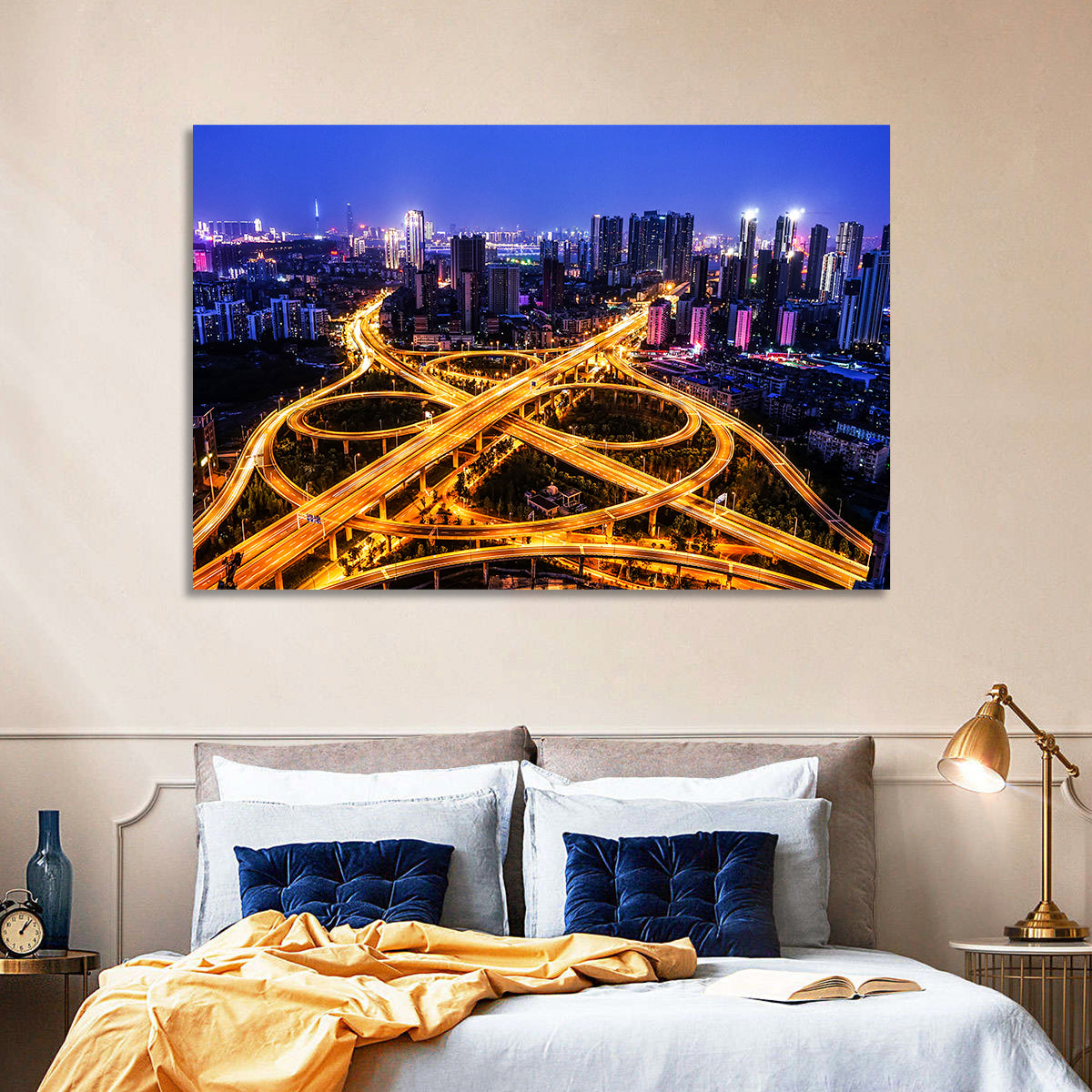 Hanyang District Interchange Nightscape Wall Art