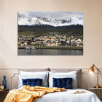 Ushuaia Harbor and Snowcapped Mountains Wall Art