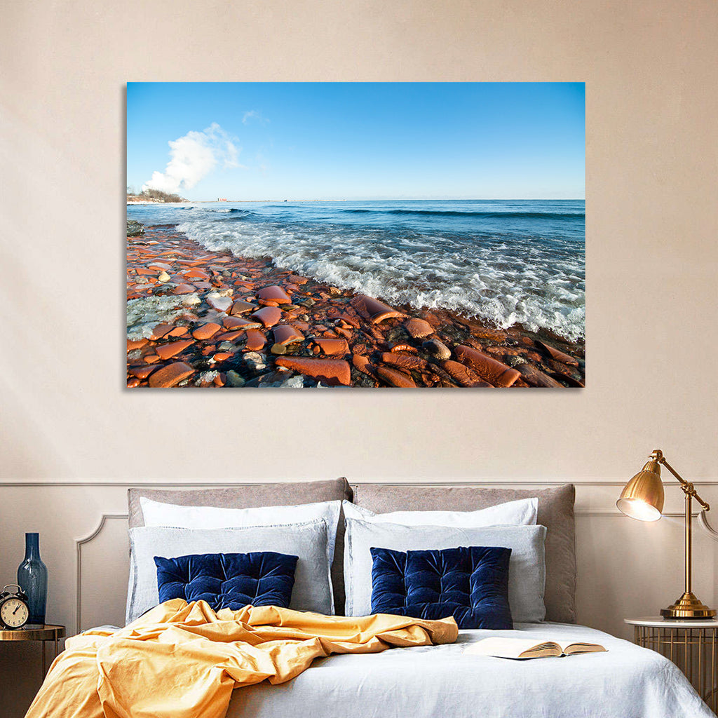 Lake Ontario Terracotta Shoreline Wall Art