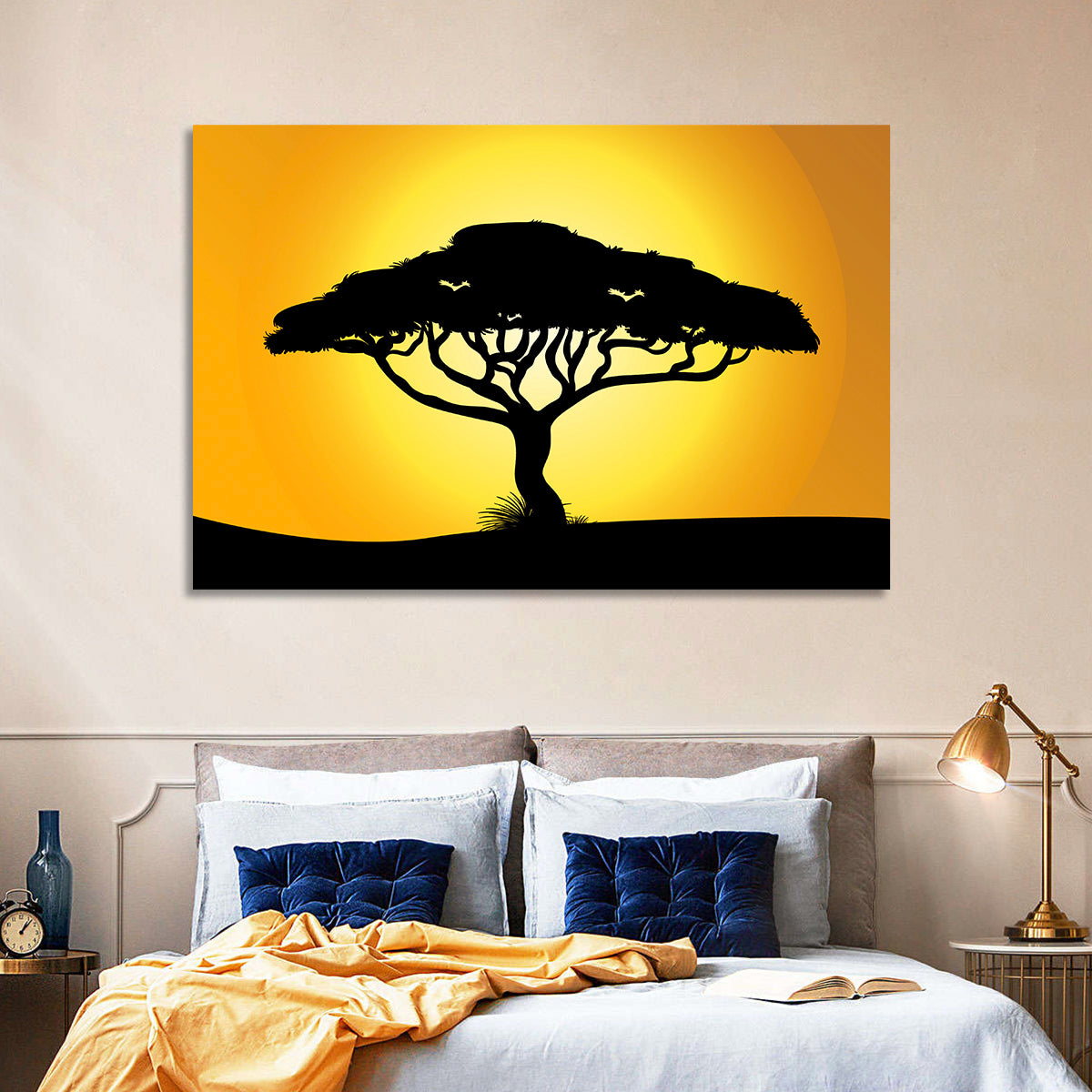 Acacia at Sunset Wall Art in a room, landscape