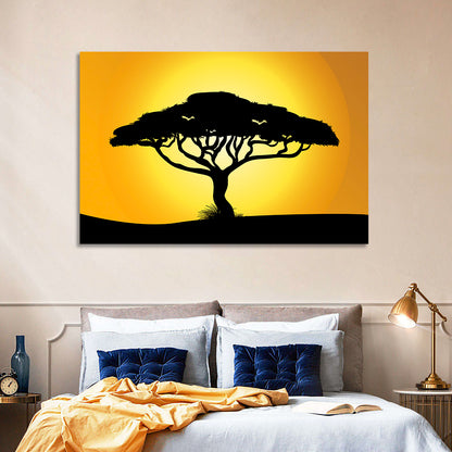 Tree at Sunset Wall Art