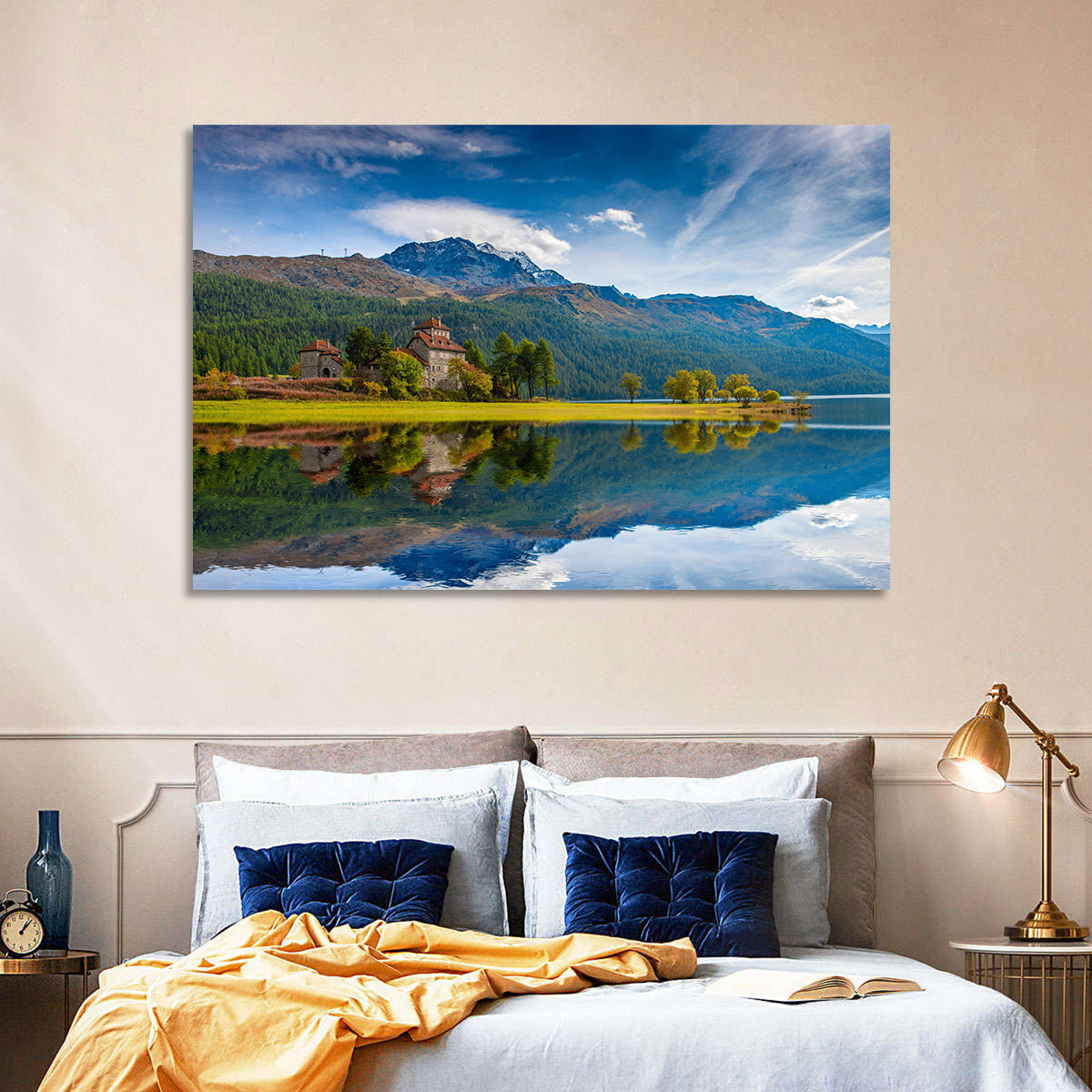 Lake Silvaplana with Crap Da Sass Wall Art