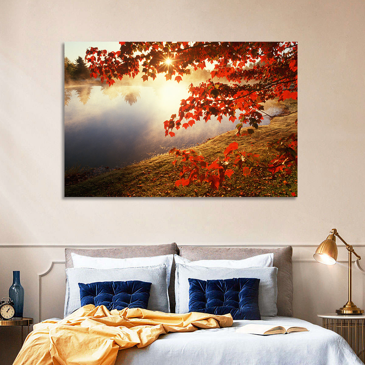 Autumn Pond Sunrise Connecticut Wall Art