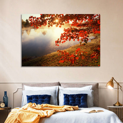 Autumn Pond Sunrise Connecticut Wall Art