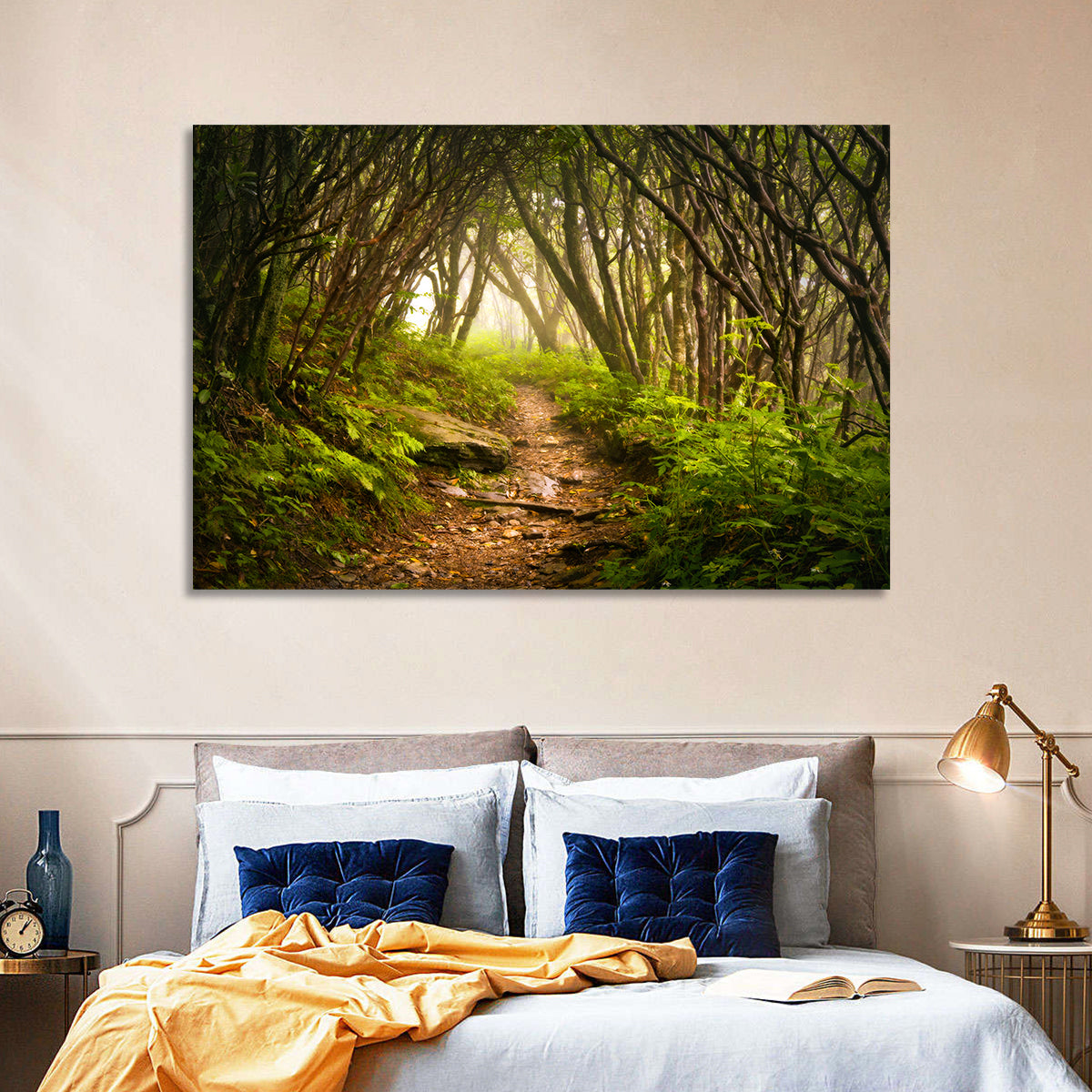 Craggy Gardens Hiking Trail Wall Art in a room, landscape