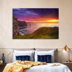 Cliffs of Moher Sea Stack at Sunset Wall Art