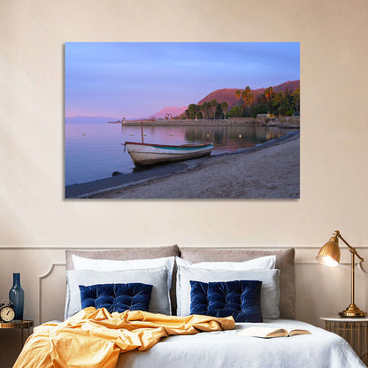 Lake Chapala Shoreline at Dusk Wall Art