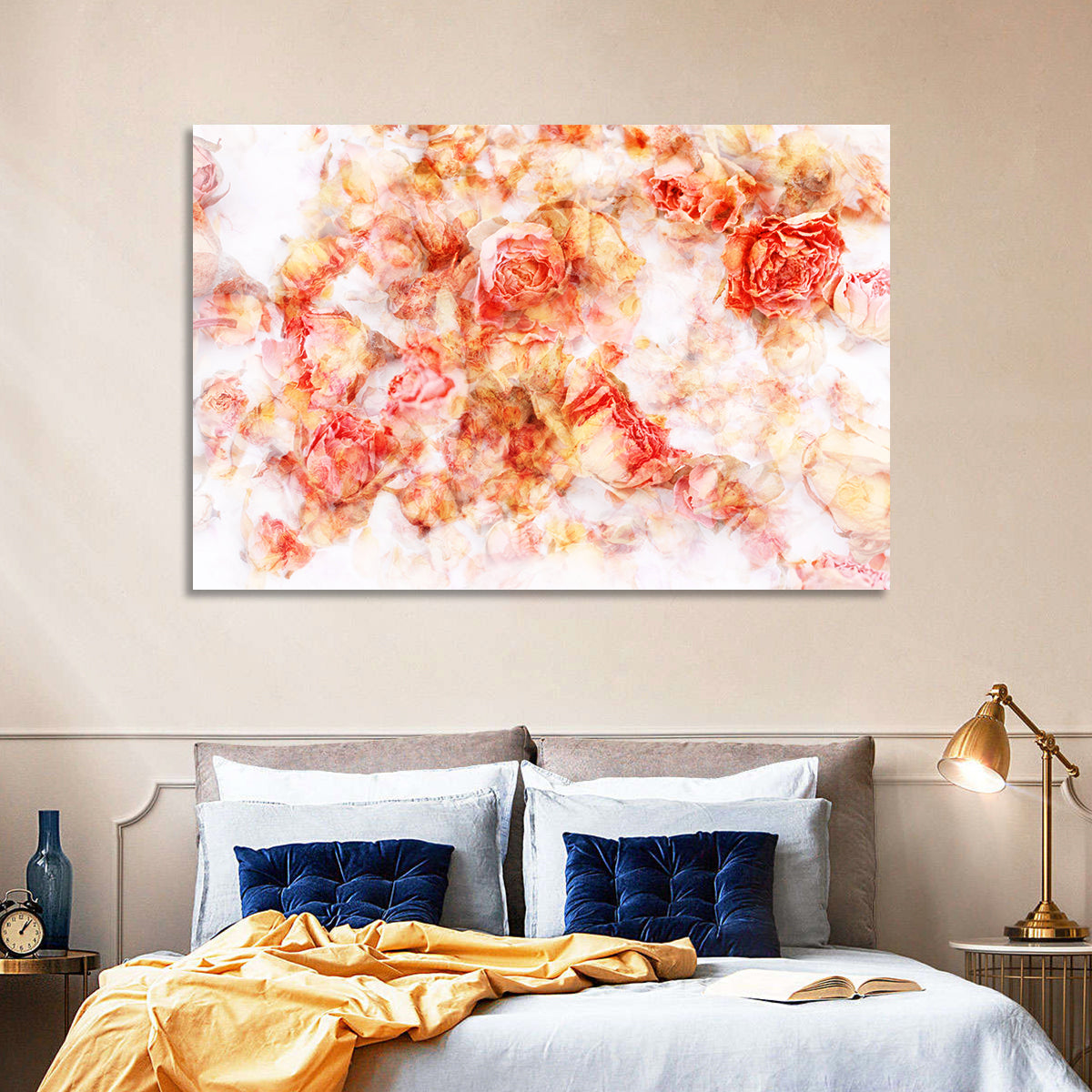 Scattered Dried Rose Petals Wall Art