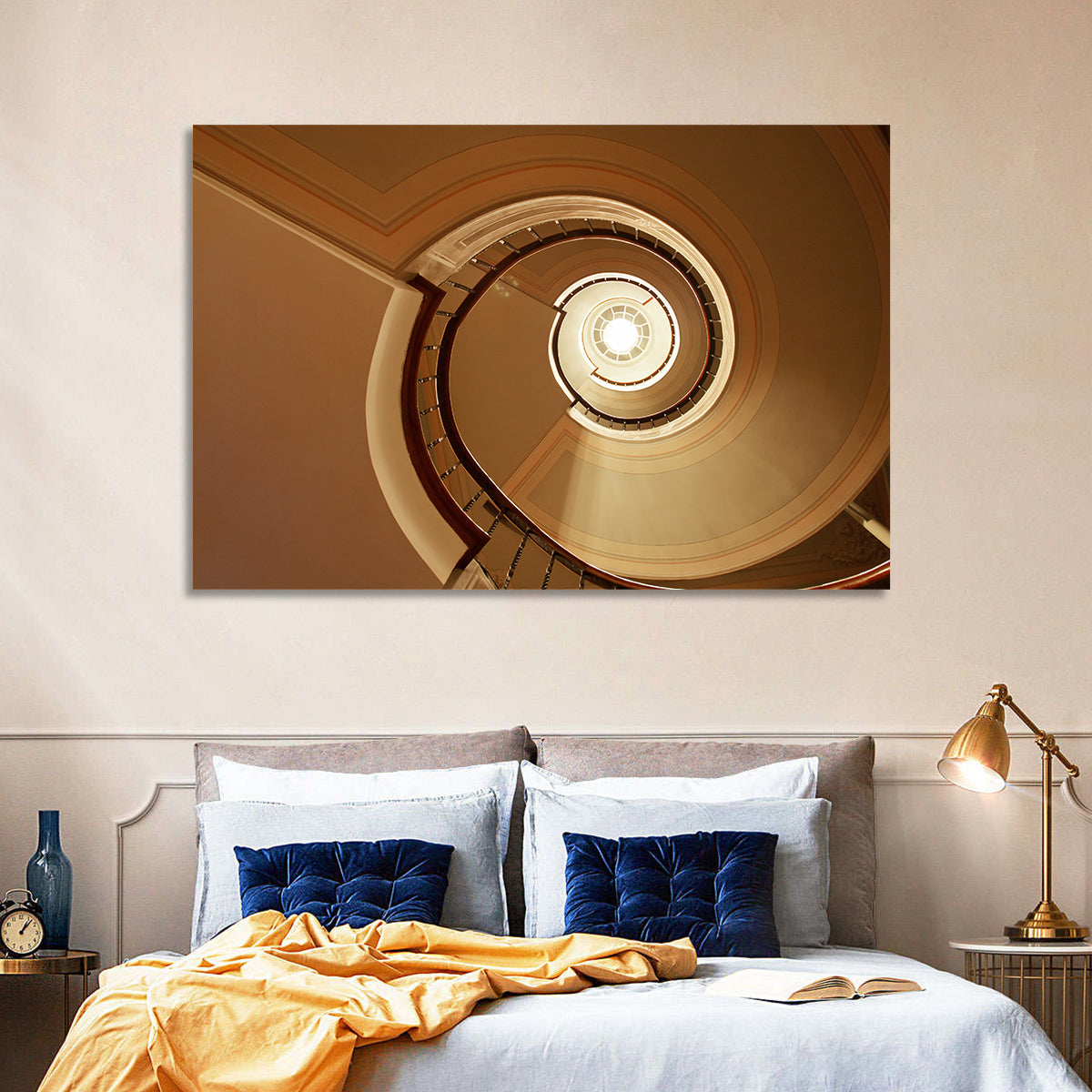 Worms-eye Spiral Staircase Wall Art