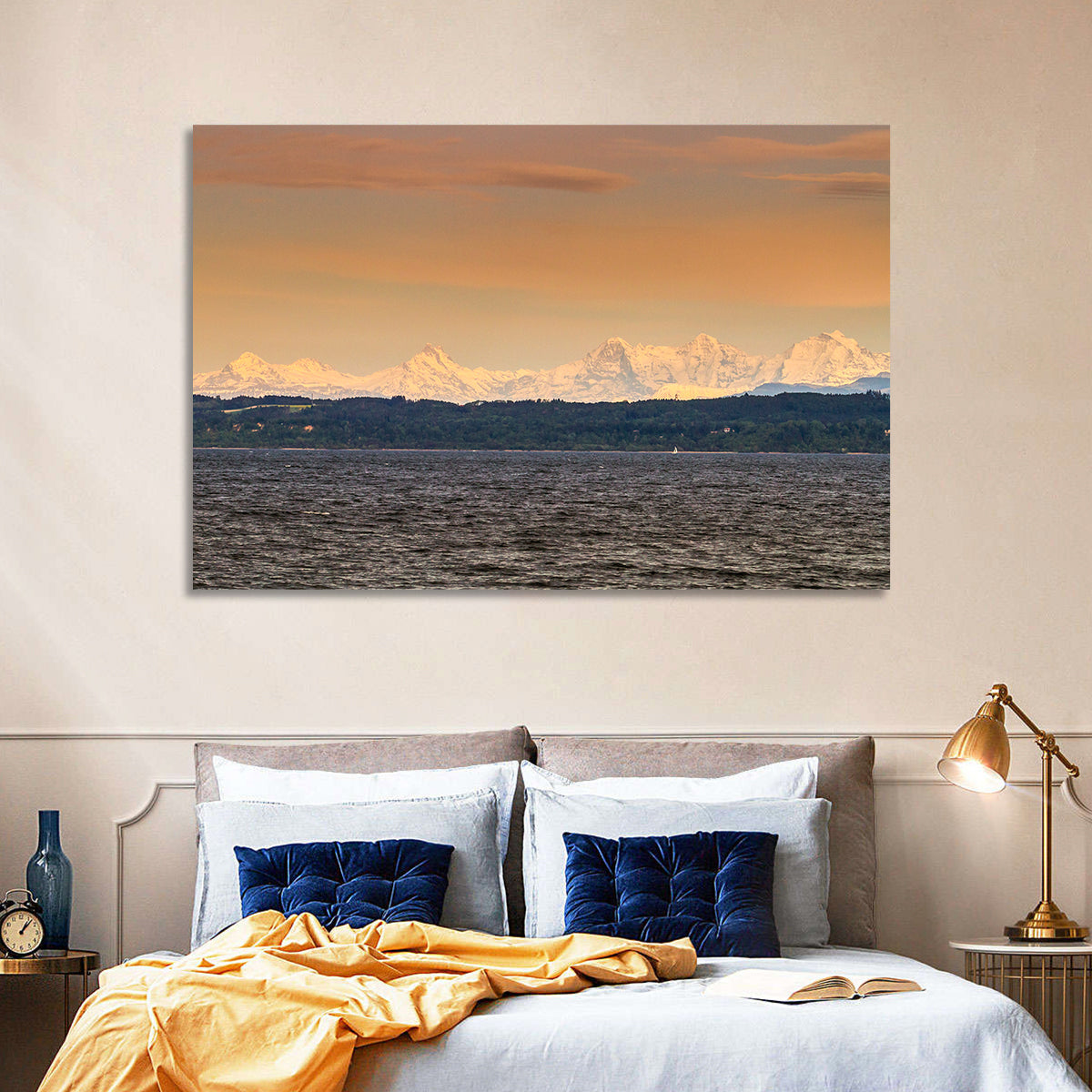 Lake Neuchatel Golden Hour Wall Art