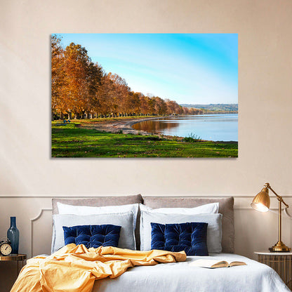 Lake Bolsena Autumn Shoreline Wall Art