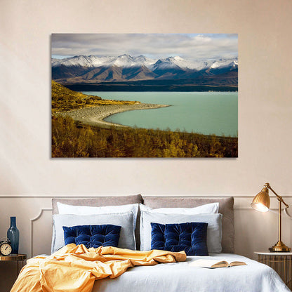 Lake Pukaki Autumn Shoreline Wall Art