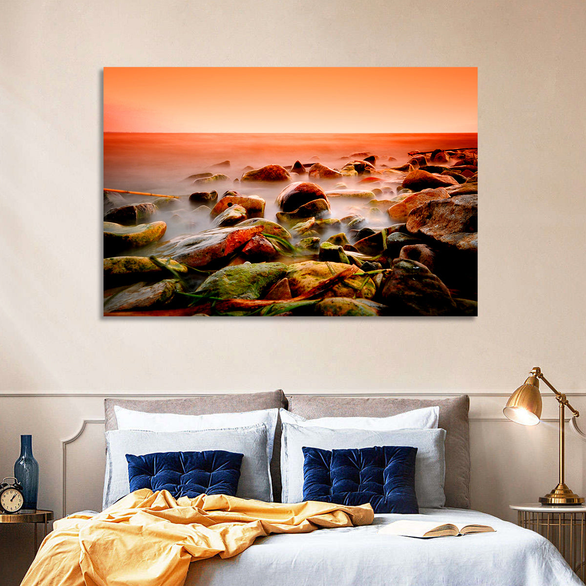 Lake Shore Sunset Wall Art